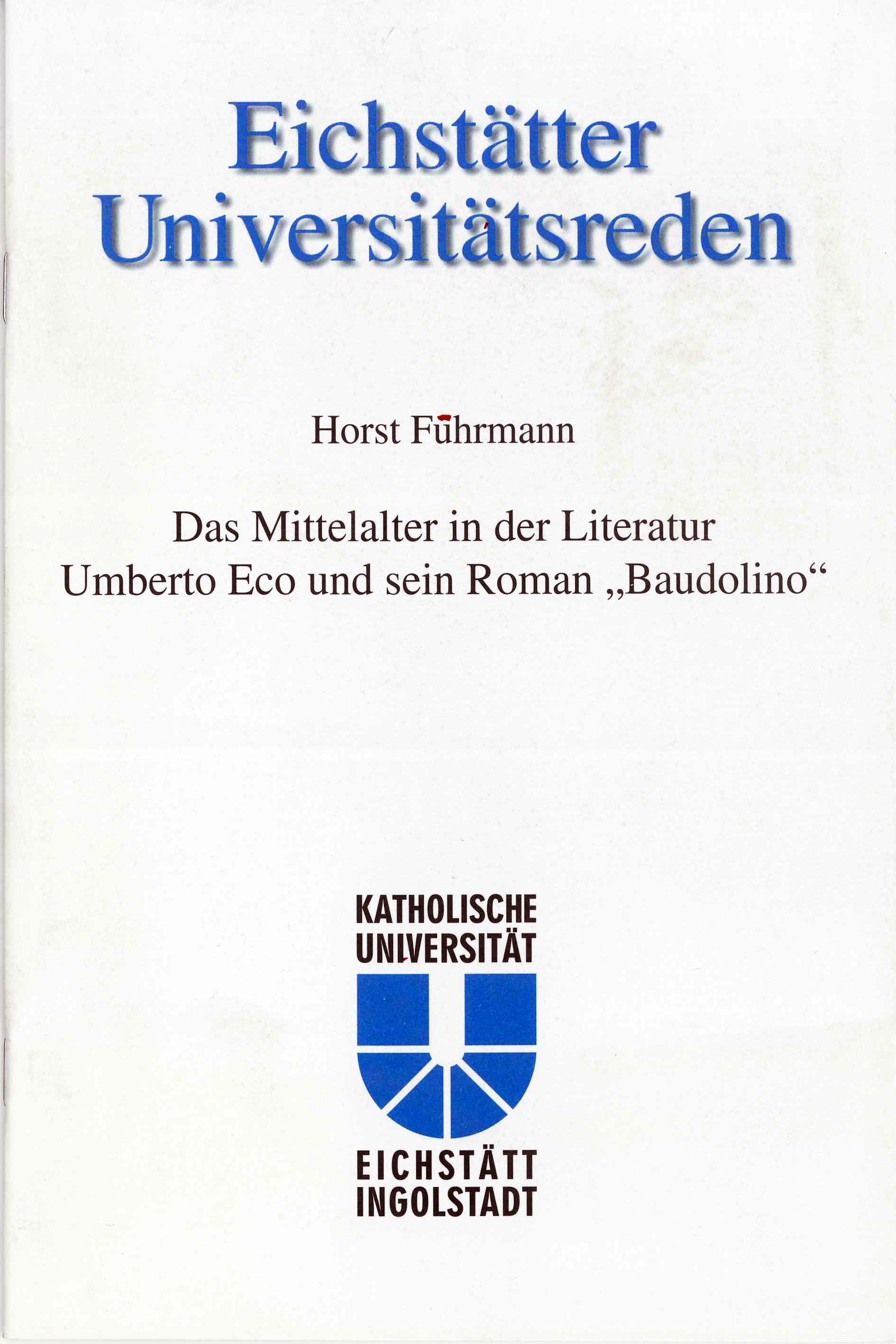 Band 110 - Horst Fuhrmann - Das Mittelalter in der Literatur